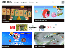 Tablet Screenshot of 1001spel.se